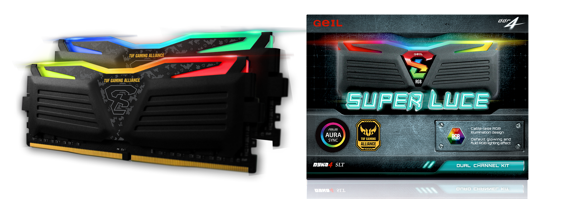 GEIL MENGUMUMKAN SUPER LUCE RGB SYNC SERIES TUF GAMING ALLIANCE GAMING MEMORY