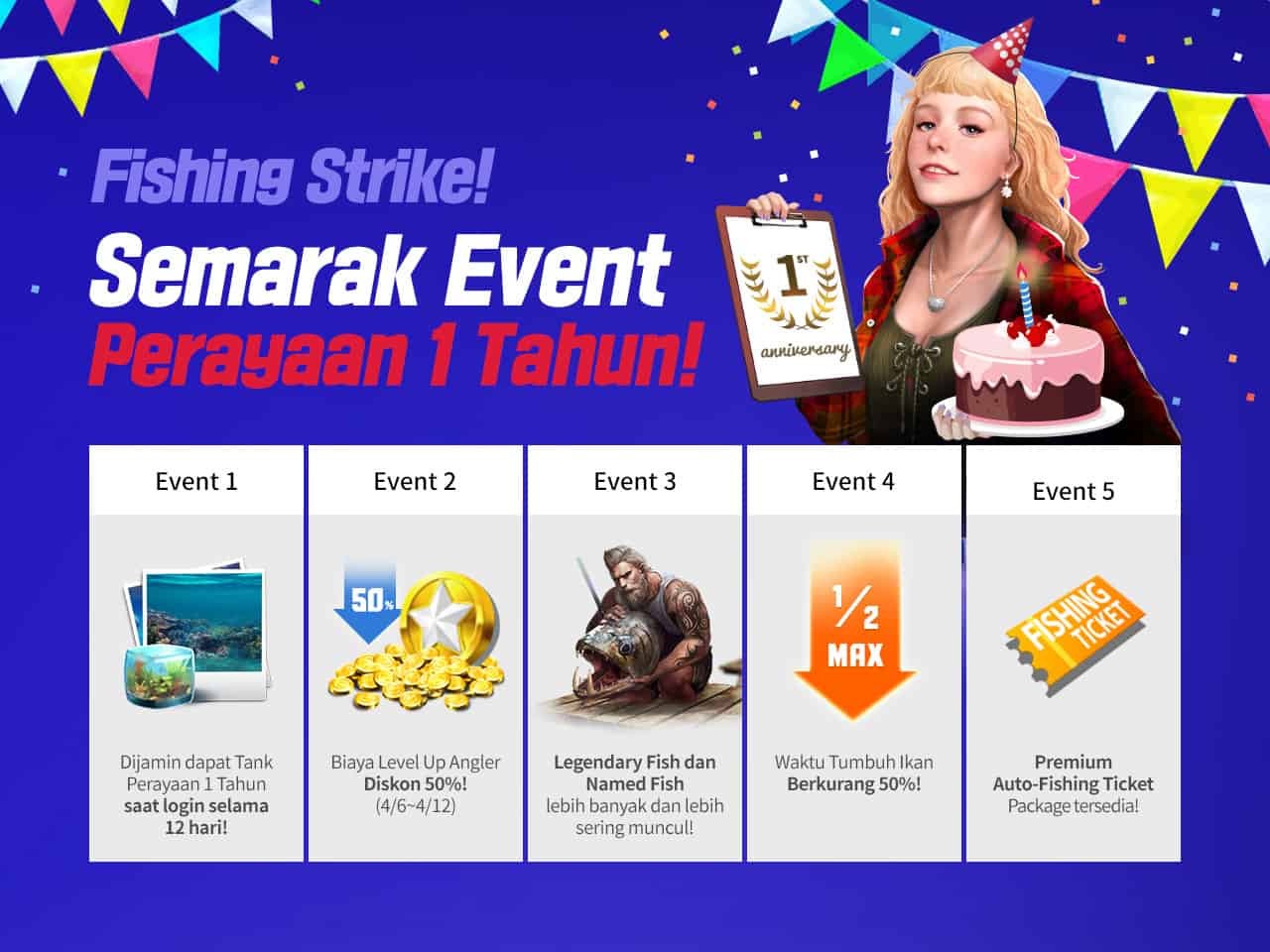 NETMARBLE MERAYAKAN ULANG TAHUN PERTAMA FISHING STRIKE