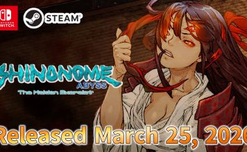 SHINONOME ABYSS: The Maiden Exorcist Rilis 25 Maret 2026 di Steam dan Nintendo Switch